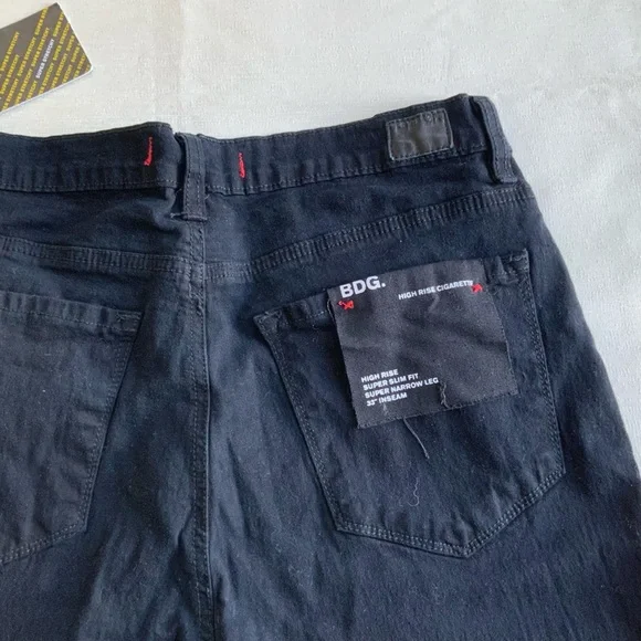 BDG High Rise Cigarette Jeans in Black - Picture 8 of 9